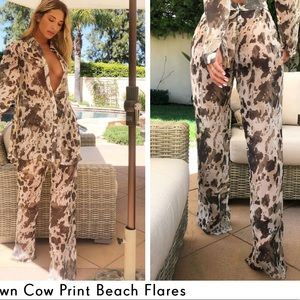 Brown Cow Print beach pants!! Hot Item on PLT